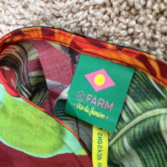 FARM Size S Mackaw leaves tropical halter backless long dress - Picture 6 of 11